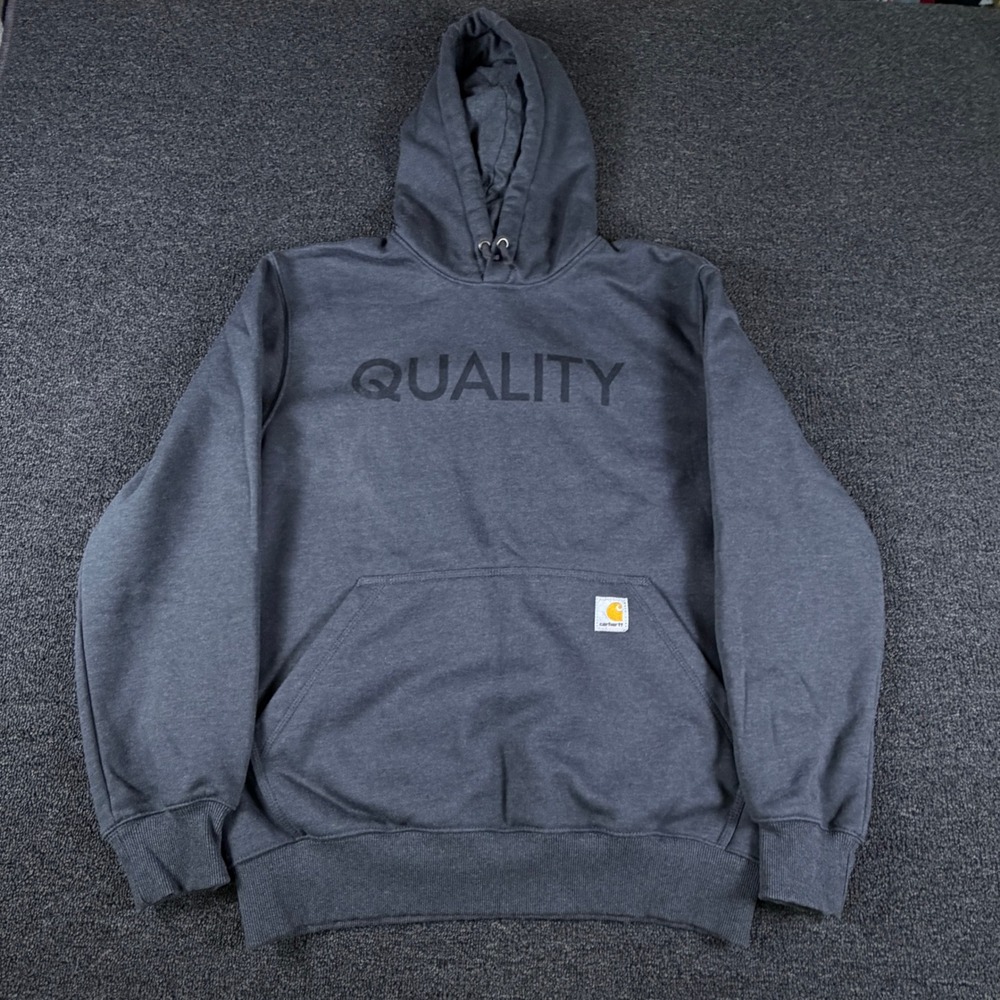 Carhartt Hoodie Mens M TS0615-M Rain Defender Loose Fit Carbon Heather EUC